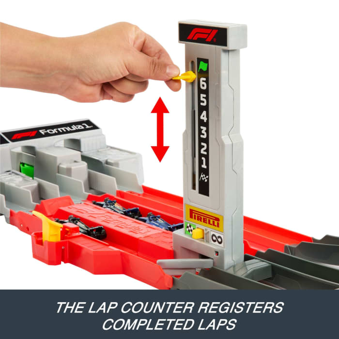 Hot Wheels Hot Wheels Race Formula 1 Grand Prix Circuit Track Set With 3 1:64 Scale Die-Cast Toy Cars