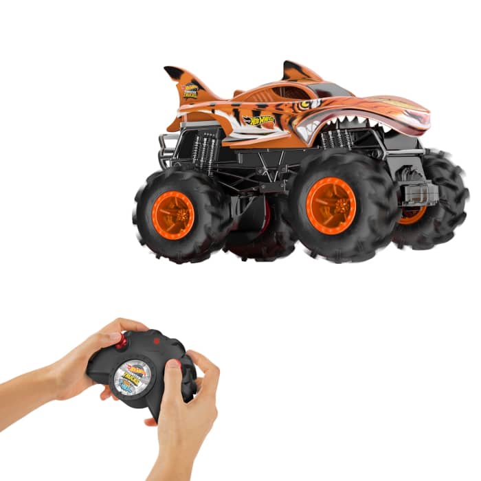 hot wheels Hot Wheels RC Monster Trucks HW Tiger Shark RC in 1:24 Scale Remote-Control Toy Truck