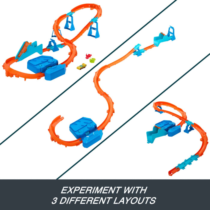 Hot Wheels Hot Wheels Track Creator Boosted Jump Speedway Set With 1:64 Scale Toy Car & Motorized Booster