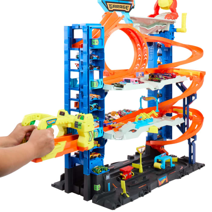 Hot Wheels Hot Wheels Ville Méga Garage 2 Véhicules Rangement Pour 50+ Véh