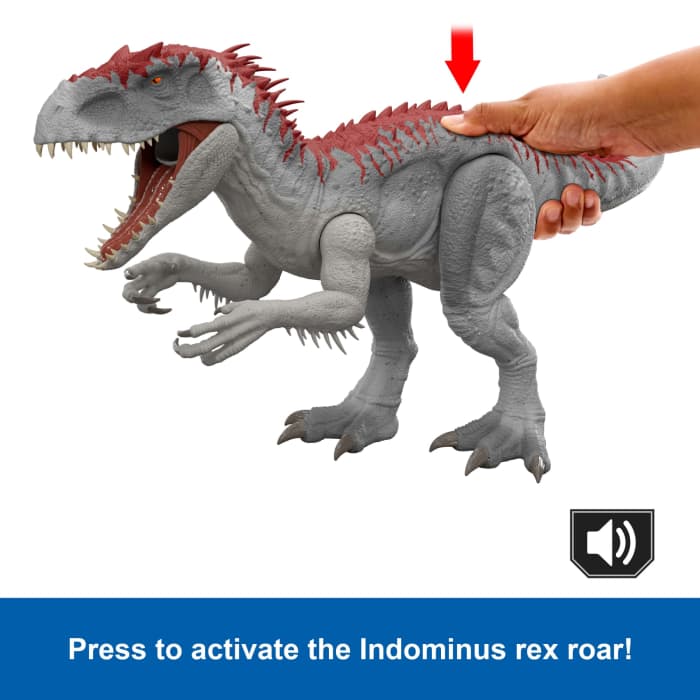 Hot Wheels Jurassic World Electronic Real Feel Indominus Rex Reimagined Dinosaur Action Figure Toy