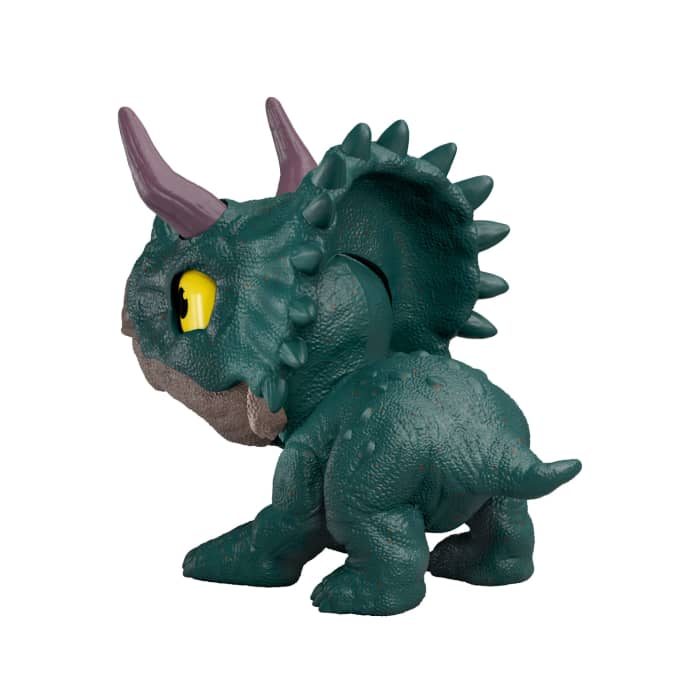 Hot Wheels Jurassic World Mighty Little Biters Dinosaur Toy With Bite Action Eye Change Collectible Figure