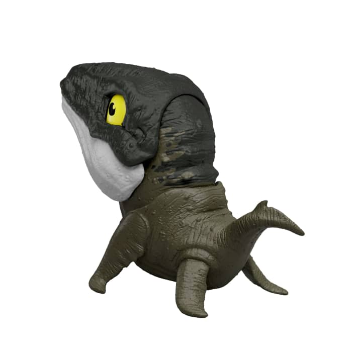 Hot Wheels Jurassic World Mighty Little Biters Dinosaur Toy With Bite Action Eye Change Collectible Figure
