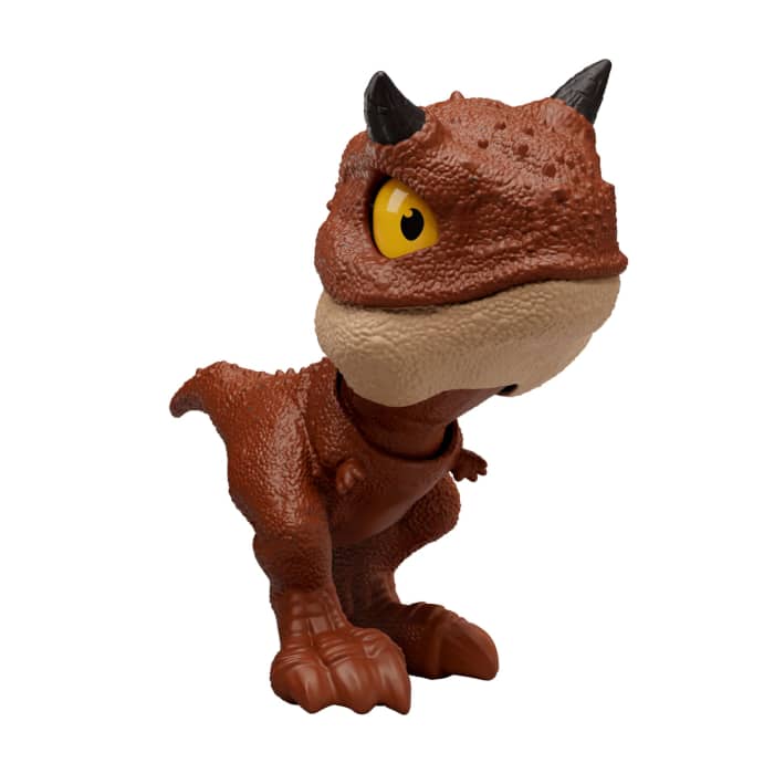 Hot Wheels Jurassic World Mighty Little Biters Dinosaur Toy With Bite Action Eye Change Collectible Figure