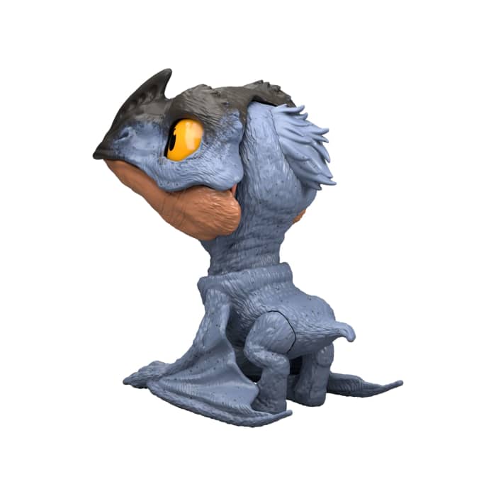 Hot Wheels Jurassic World Mighty Little Biters Dinosaur Toy With Bite Action Eye Change Collectible Figure