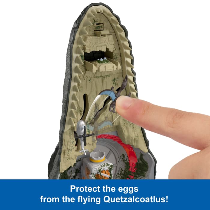 Hot Wheels Jurassic World Rebirth Deluxe Mosasaurus Playset 7 Interactive Features & Sound Fx 6 Micro Figs