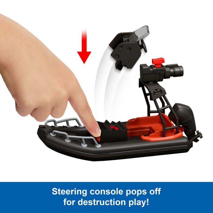 Hot Wheels Jurassic World Rebirth Storypack With Raft Distortus Rex Adult Child & Aquilops Island Escape