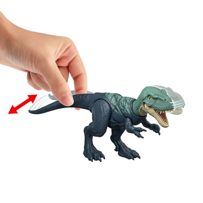 Hot Wheels Jurassic World Rebirth Strike Attack Nanotyrannus Dinosaur Toy Single Strike Action Authentic & Posable