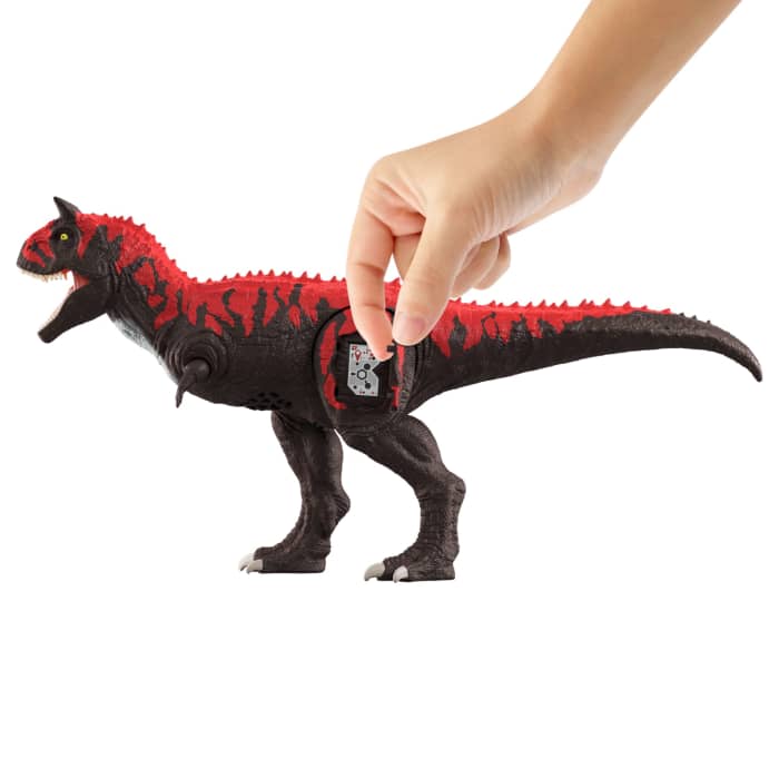 Hot Wheels Jurassic World Roarin Real Feel Carnotaurus Dinosaur Legacy Collection Reimagined Figure