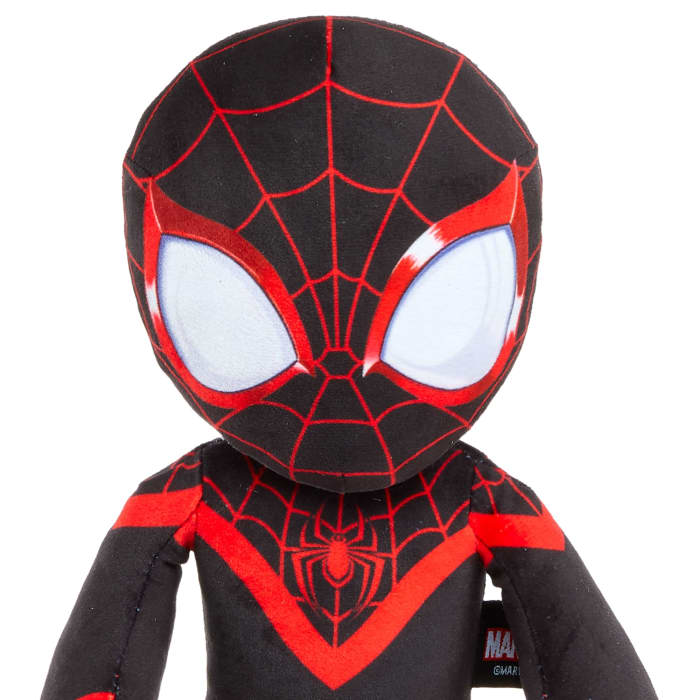 Hot Wheels Marvel Plush Talkers Miles Morales Soft Toy 11.75-Inch Collectible Figure With Sounds & Phrases
