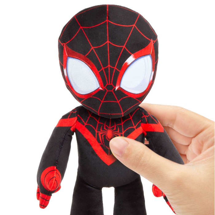 hot wheels Marvel Plush Talkers Miles Morales Soft Toy 11.75-Inch Collectible Figure With Sounds & Phrases