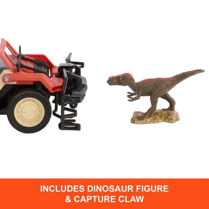 Hot Wheels Matchbox RC Jurassic World Dino Catcher RC Remote-Control Toy Truck With Dinosaur Figure
