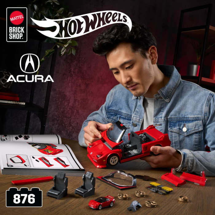 hot wheels Mattel Brick Shop Hot Wheels ’90 Acura Nsx Building Toy (876 Pieces) For Collectors