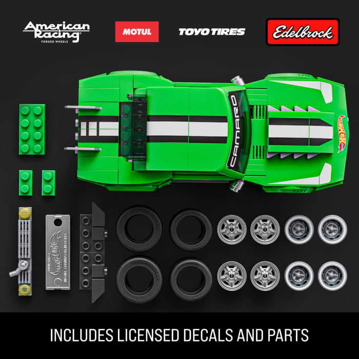 Hot Wheels Mattel Brick Shop Hot Wheels Custom ’68 Camaro Building Toy Kit (289 Pieces) For Collectors