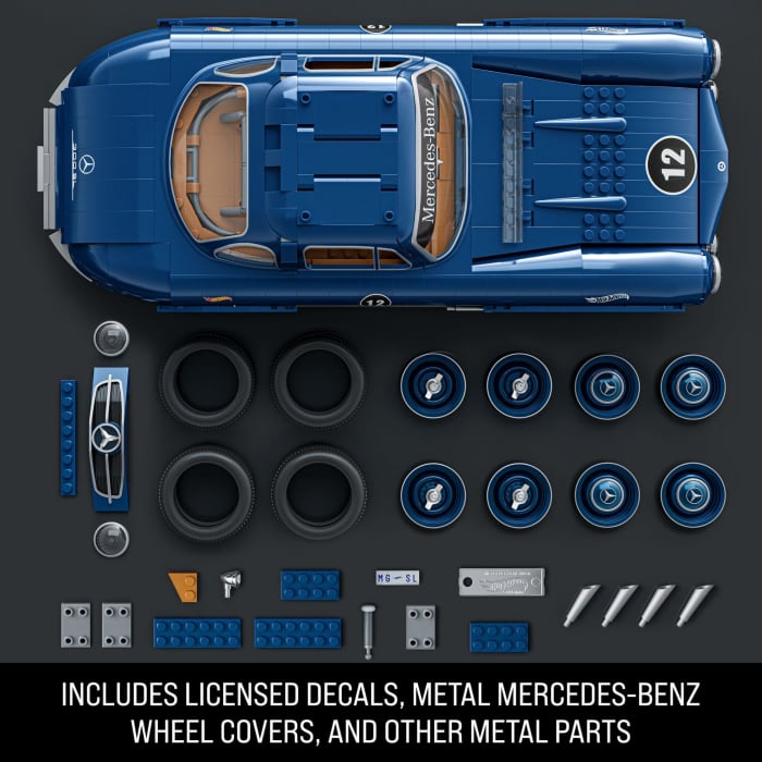 Hot Wheels Mattel Brick Shop Hot Wheels Mercedes-Benz 300 Sl Building Toy Kit (1600 Pieces) For Collectors
