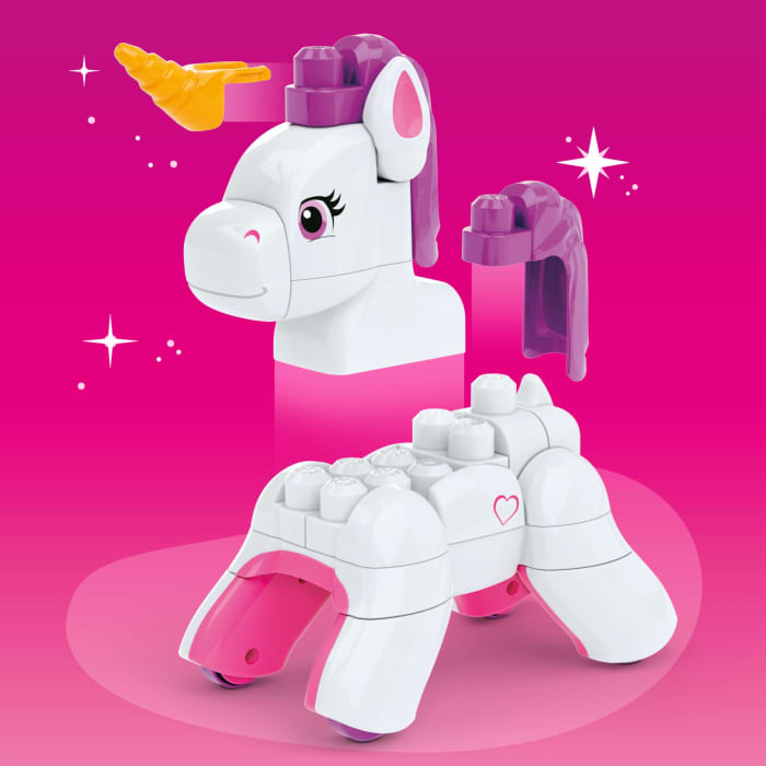 Hot Wheels MEGA Bloks Build & Enchant Unicorn Block Toy (26 Pieces) For Kids