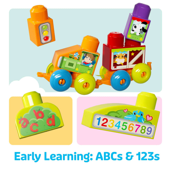 Hot Wheels MEGA Bloks First Builders Build ‘n Learn Table Block Toy With Storage (30 Pieces) For Toddler