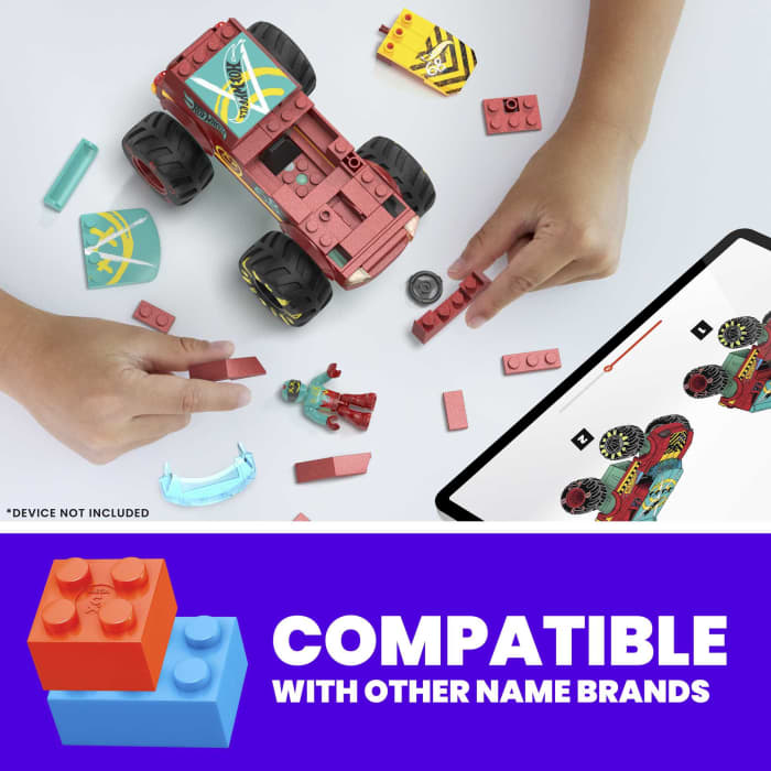 Hot Wheels MEGA Hot Wheels Demo Derby Extreme Trick Course Monster Truck Building Toy (151 Pieces)