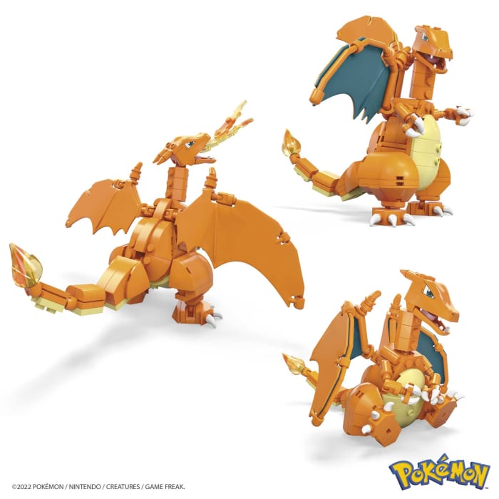 Hot Wheels MEGA Pokémon Charizard Construction Set Building Toys For Kids
