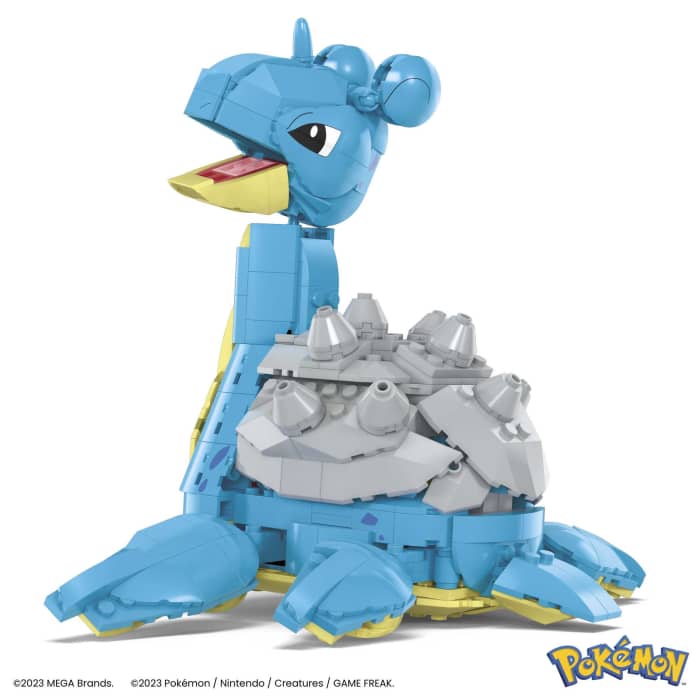 Hot Wheels MEGA Pokémon Lapras Building Toy Kit With Action Figure (527 Pieces) For Kids