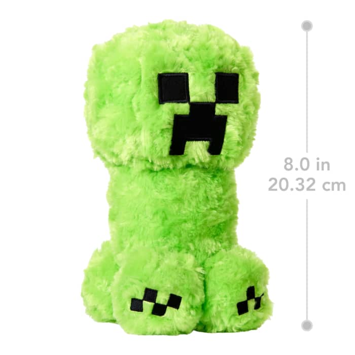 Hot Wheels Minecraft Creeper Plush Toy 8-Inch Collectible Soft Doll Inspired By A Minecraft Movie
