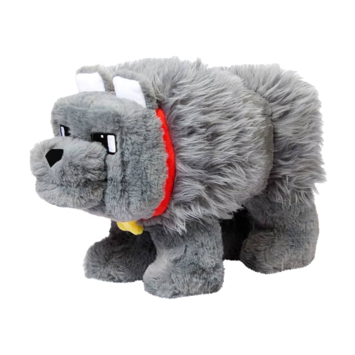 Hot Wheels Minecraft Dennis The Wolf Interactive Plush Toy With Sounds & Moving Mouth Inspired By The Movie