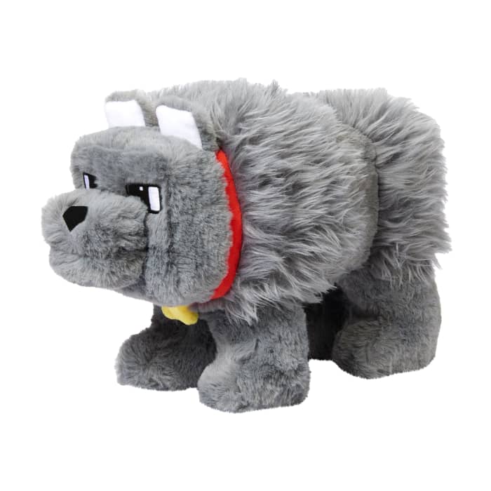 Hot Wheels Minecraft Dennis The Wolf Interactive Plush Toy With Sounds & Moving Mouth Inspired By The Movie