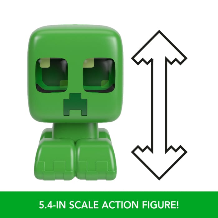 Hot Wheels Minecraft My Pet Creeper Interactive Toy Action Figure With Lights Sounds & Exploding Action
