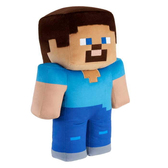 hot wheels Minecraft Steve 16-in Scale Jumbo Plush Figure Pixelated Design
