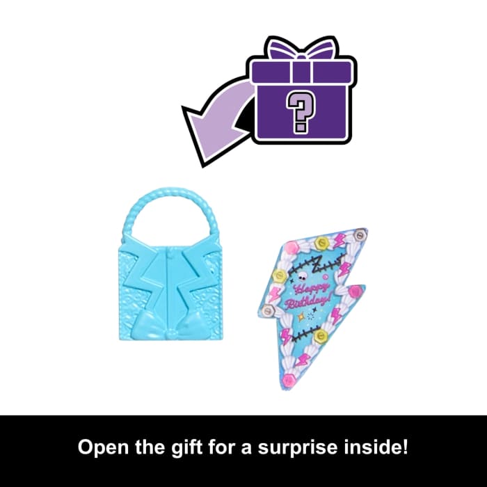 Hot Wheels Monster High Scary Sweet Birthday Frankie Stein Doll In Party Dress With Balloon & Gift