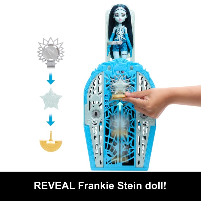 Hot Wheels Monster High Skulltimate Secrets Hauntlywood Mysteries Doll Frankie Stein With 19+ Surprises