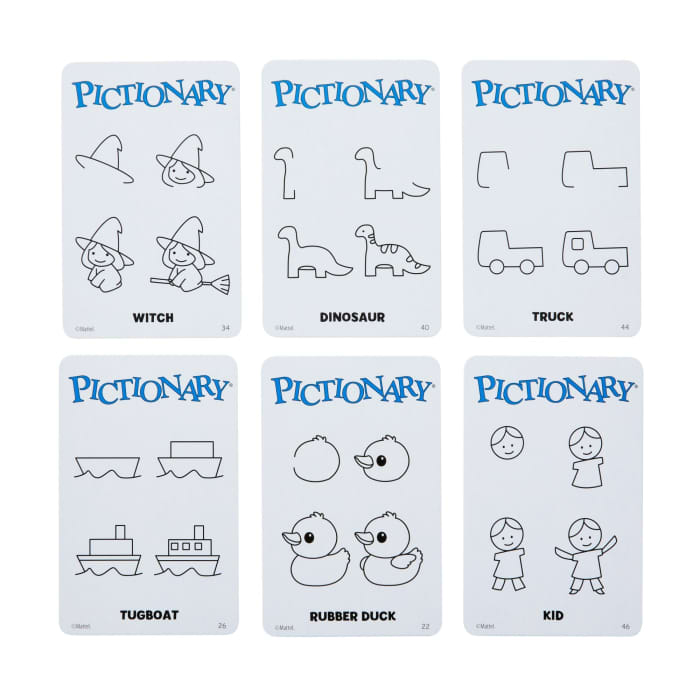 Hot Wheels Pictionary Family Board Game For Kids Adults And Game Night With Erasable Boards And Markers