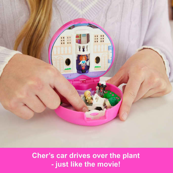 Hot Wheels Polly Pocket Micro Dolls And Playset Collector Clueless Compact With Toy Car Hat And Phone Accessories