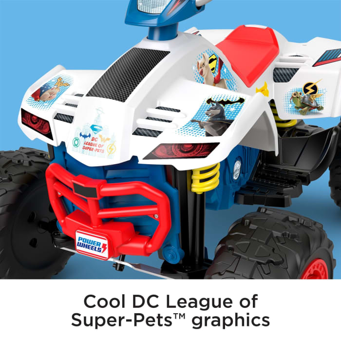 Hot Wheels Power Wheels DC League Of Super-Pets Racing ATV Battery Powered Ride-On Vehicle