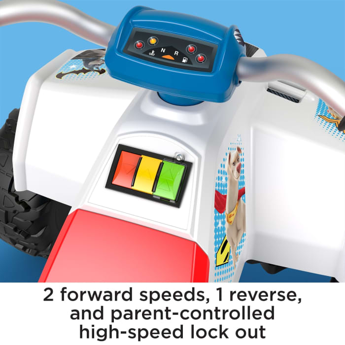 Hot Wheels Power Wheels DC League Of Super-Pets Racing ATV Battery Powered Ride-On Vehicle