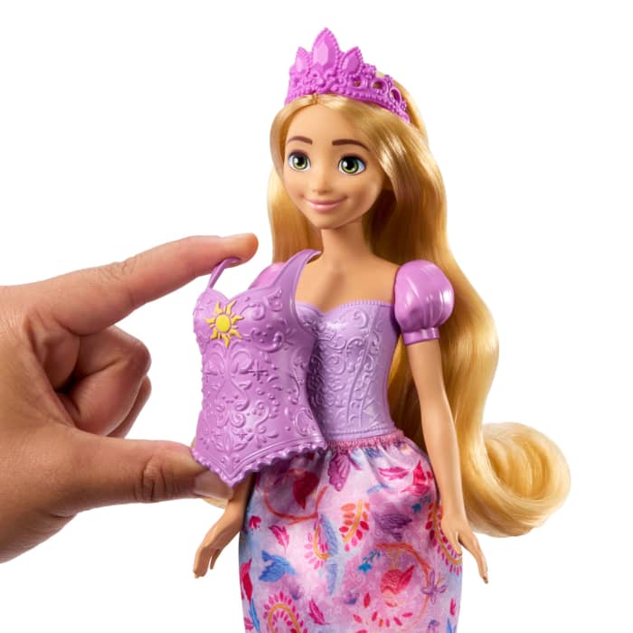 Hot Wheels Princesses Disney Poupée Mode Histoires De Raiponce 2-en-1