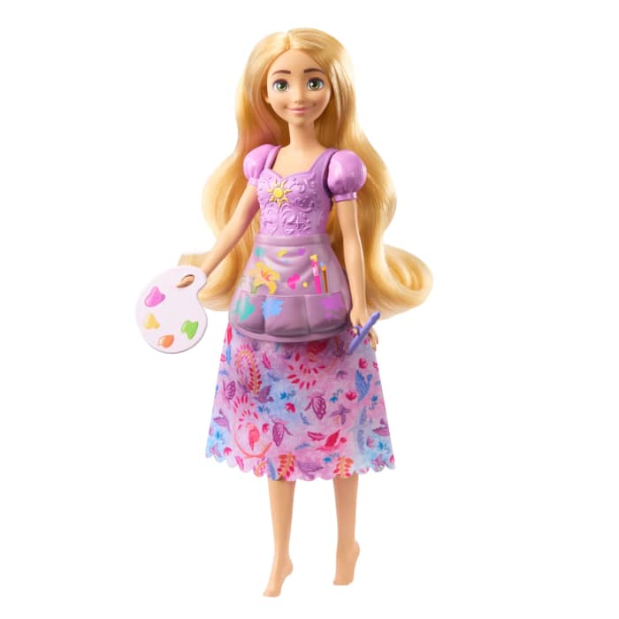 Hot Wheels Princesses Disney Poupée Mode Histoires De Raiponce 2-en-1