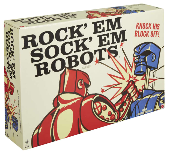 Hot Wheels Rock 'Em Sock 'Em Kids Game Battling Robots Game For 2 Players