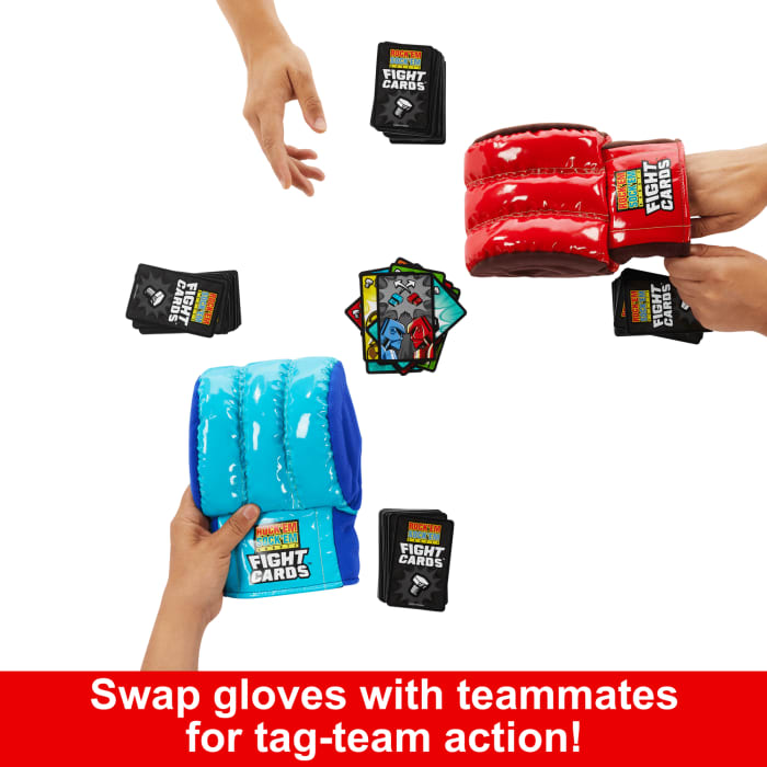 Hot Wheels Rock ‘Em Sock ‘Em Robots Fight Cards Card Game With Two Boxing Gloves Team Party Game