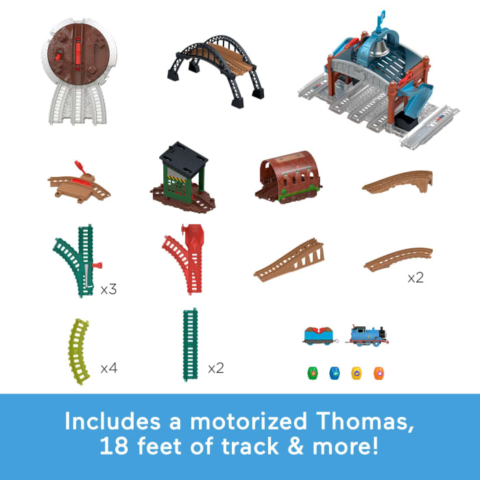 Hot Wheels Thomas & Friends Load & Launch Barrel Delivery Set By Fisher-Price & Classic Motorized Toy Train