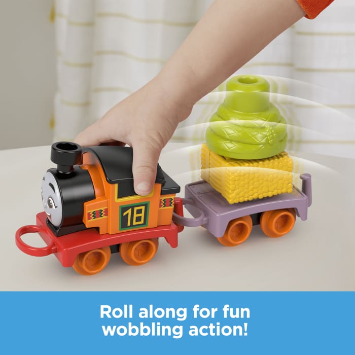 Hot Wheels Thomas & Friends My First Nia Push-Along Toy Train With Stacking Cargo For Toddlers