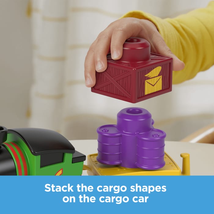 Hot Wheels Thomas & Friends My First Percy Push-Along Toy Train With Stacking Cargo For Toddlers
