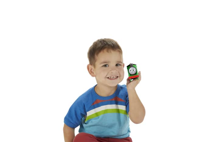 Hot Wheels Thomas & Friends Percy's Cargo Run Motorized Toy Train & Track Set For Preschool Kids