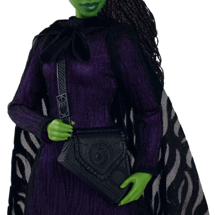 Hot Wheels Universal Pictures’ Wicked Deluxe Elphaba Fashion Doll & Accessories With Braided Hair & Posability