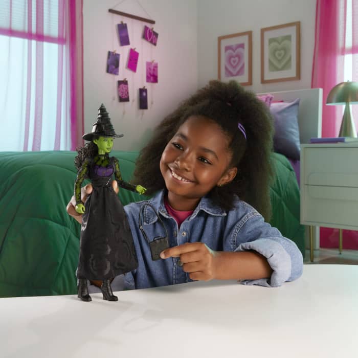 hot wheels Universal Pictures’ Wicked Elphaba Fashion Doll With Removable Fashions & Accessories