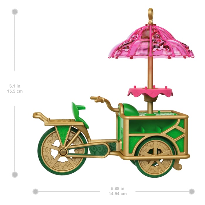 hot wheels Universal Pictures’ Wicked Emerald City Dessert Cart Toy With Cart Small Doll & 7 Accessories