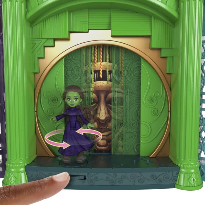 Hot Wheels Universal Pictures’ Wicked Emerald City Small Doll Playset With 5 Play Spaces & 15 Accessories