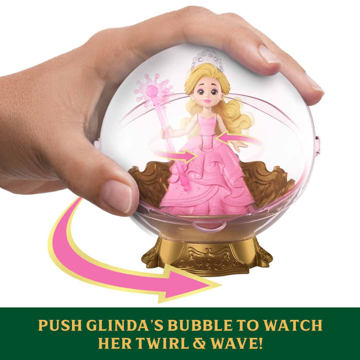 Hot Wheels Universal Pictures’ Wicked Glinda's Floating Bubble Toy With Vehicle & Glinda Small Doll