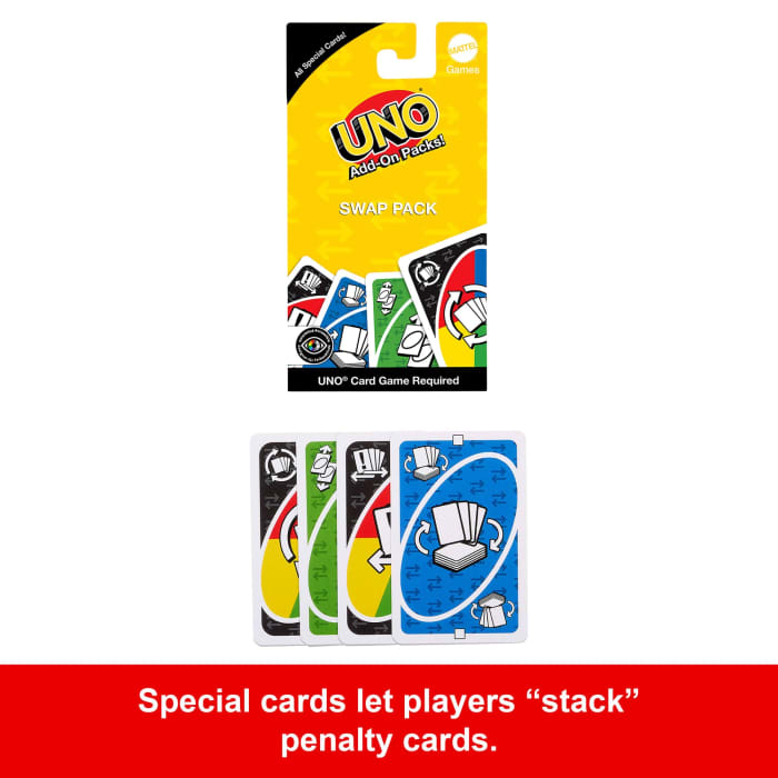 Hot Wheels UNO Add-On-Packs Swap Pack Card Game For Kids Family & Game Nights Travel Camping & Parties