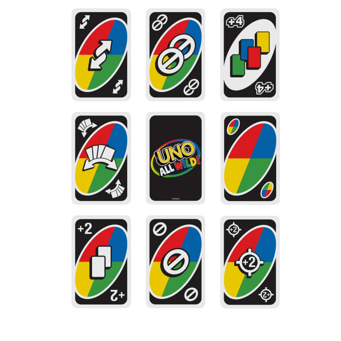 Hot Wheels UNO All Wild Card Game For Family Night No Matching Colors Or Numbers Because All Cards Are Wild